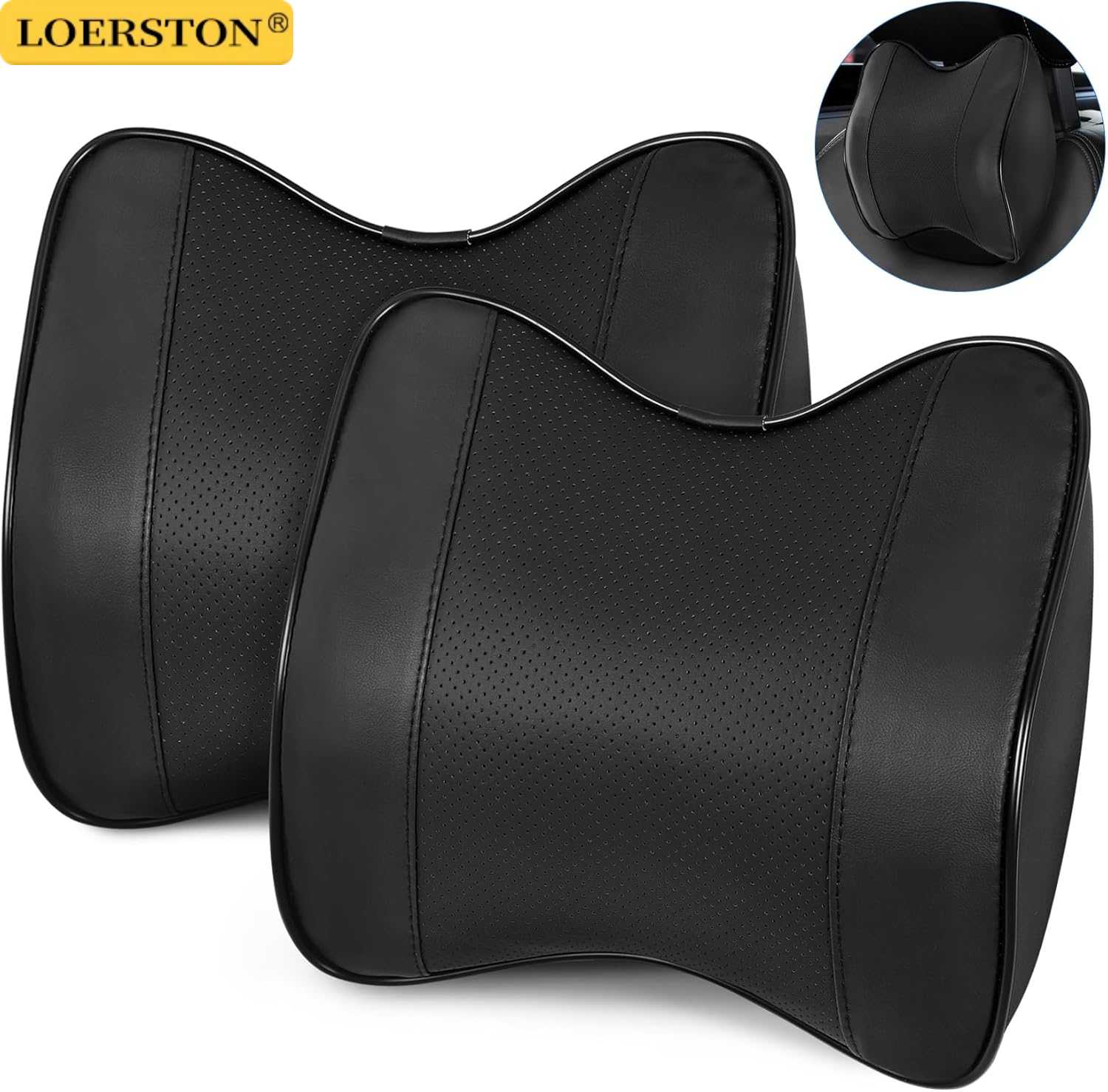 Memory Foam Car Neck Pillow Lumbar Support - Poduszka pod kark i głowę do