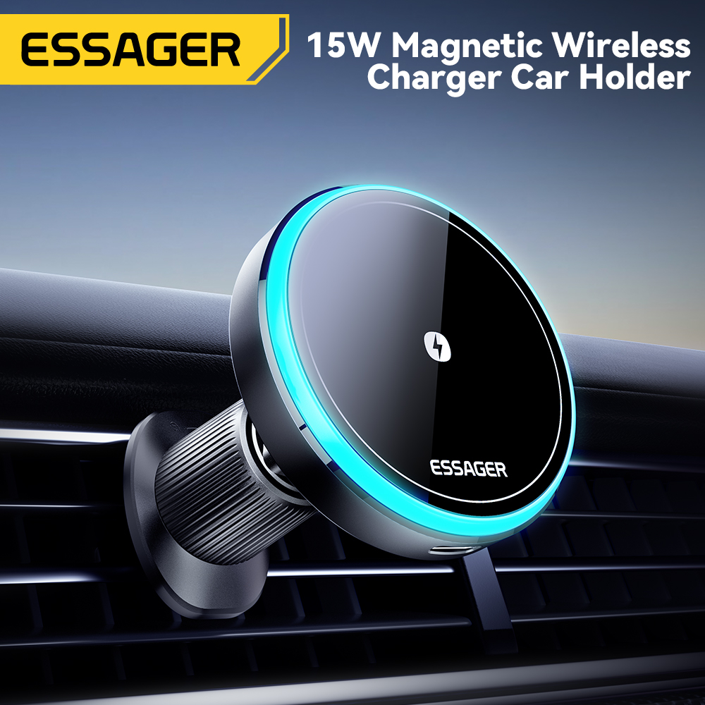 Wireless Car Charger Mount Fast Charging - Essager Magnetyczna ładowarka bezprzewodowa Uchwyt samochodowy