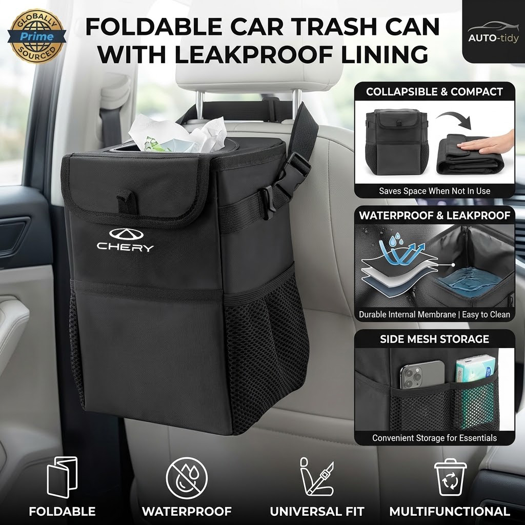 Składany, przenośny, szczelny, – Waterproof Car Trash Can With Lid recenzja i cena