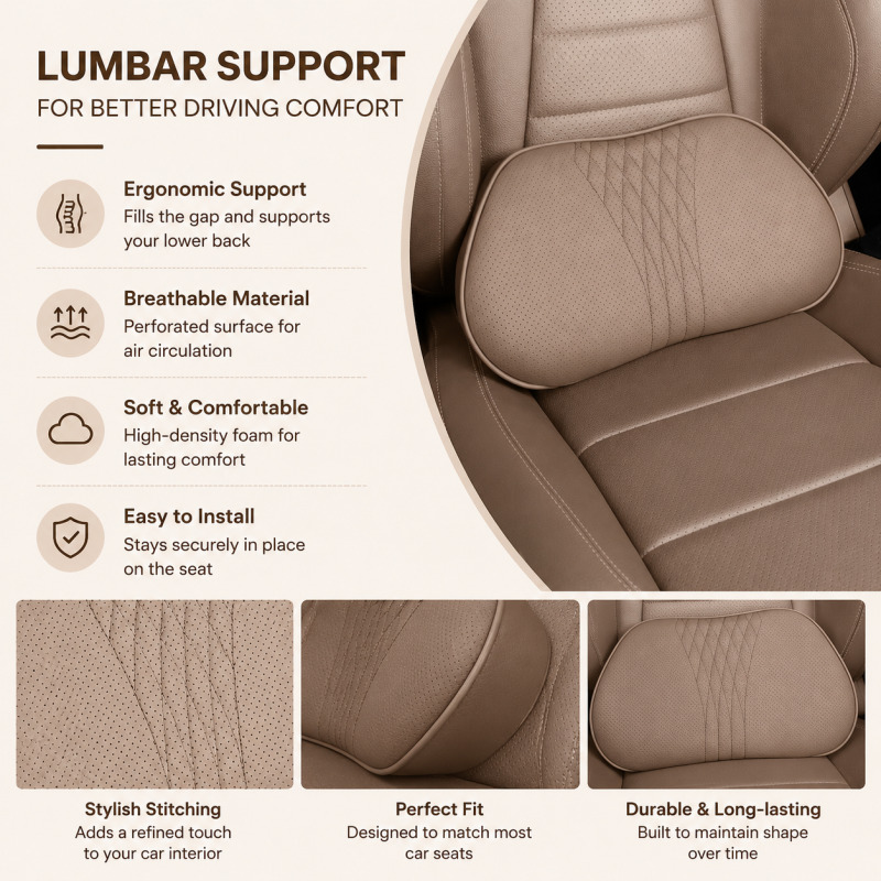 Poduszka na szyję do fotela sa – Memory Foam Car Neck Pillow Lumbar Support recenzja i cena
