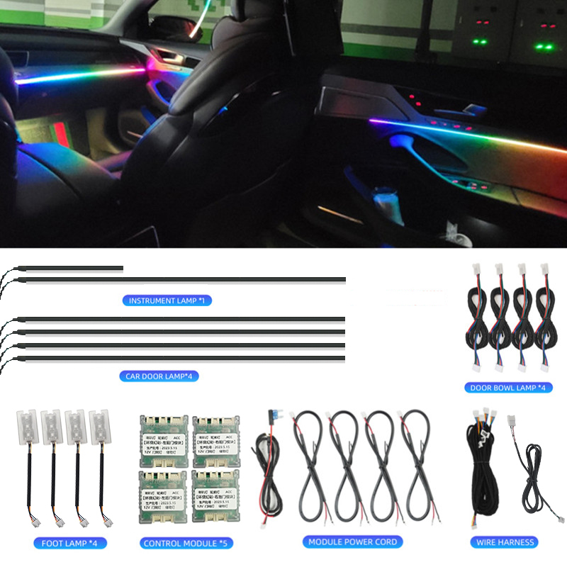 LED-owe oświetlenie ambientowe – Led Ambient Interior Car Lights App Control recenzja i cena