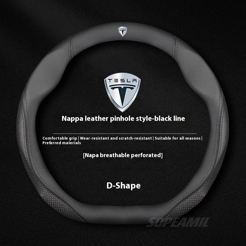 Tesla Model 3 Model Y Model S  – Car Steering Wheel Cover Anti Slip Breathable recenzja i cena